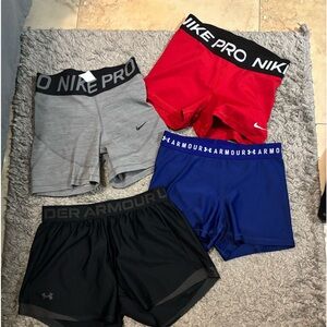 bundle or separate nike and under armour shorts